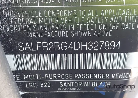 2013 Land Rover Lr2 из США, поврежденный, VIN SALFR2BG4DH327894